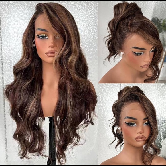 Human Hair Blended Lace Front Wig - Picture 7 of 11